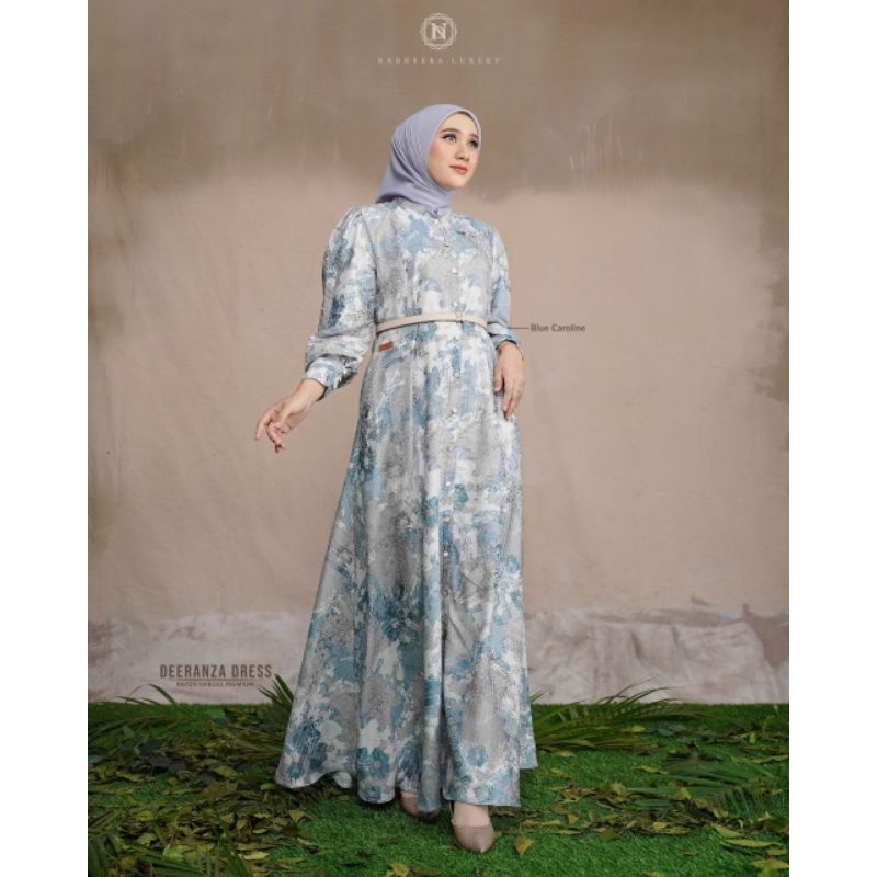 DEERANZA DRESS BY NADHEERA LUXURY/GAMIS NADHEERA TERBARU 2024/GAMIS RAYON EMBOSS NADHEERA
