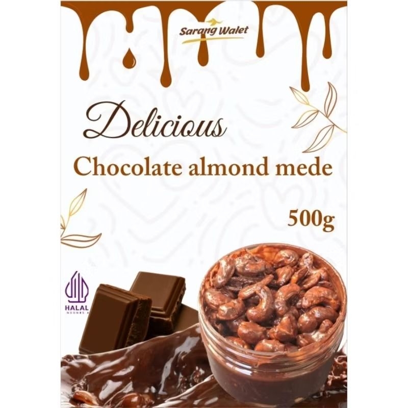 

coklat almond mede super dg coklat meleleh camilan premium enak legit gurih nyoklat banget