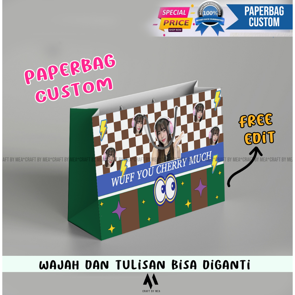 

ST Custom Paper Bag Kado Muka Foto Sendiri Ala Pinterest Spark Thunder