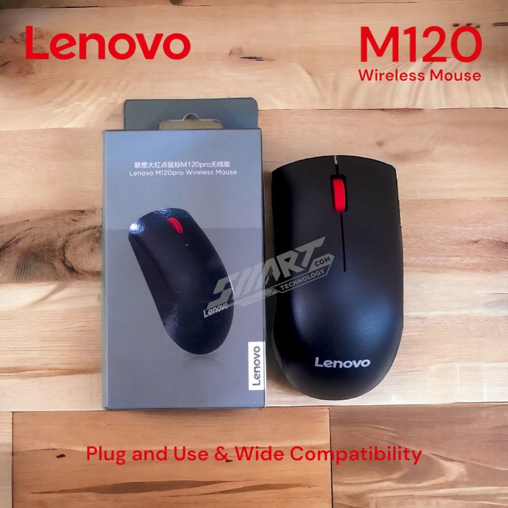 Lenovo M120 Pro Wireless Mouse 2.4GHz Laptop Mouse USB Receiver