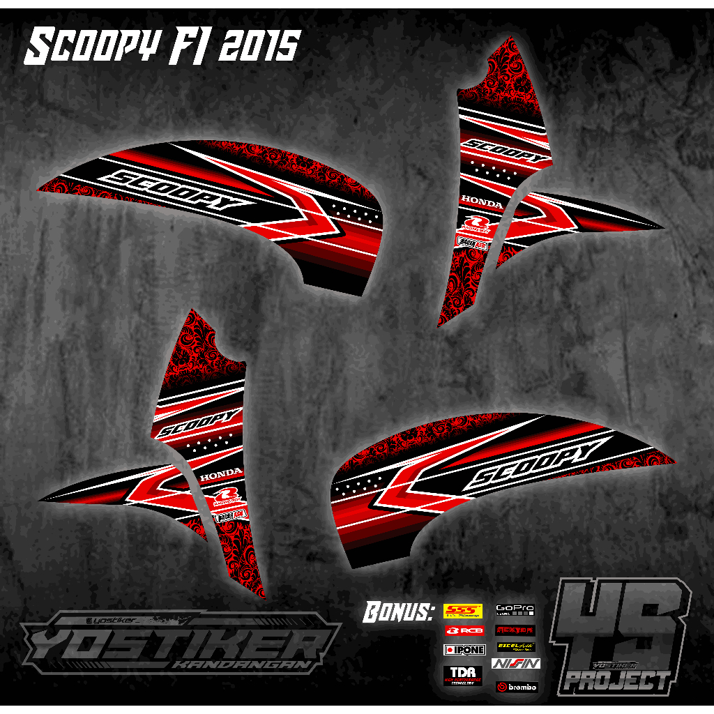 Stiker Striping Scoopy FI 2013-2016