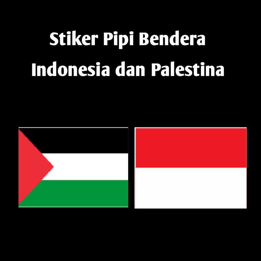 

Stiker Pipi Bendera Indonesia dan Palestina