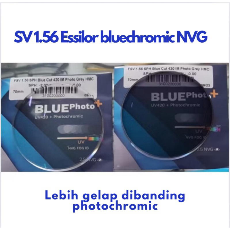 SV 1.56 blukromik NVG Essilor, coating licin