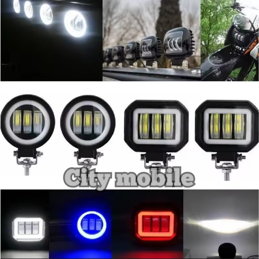 LAMPU TEMBAK SOROT 3LENSA - LAMPU TEMBAK MINI WATERPROOF LAMPU MINI 3LENSA