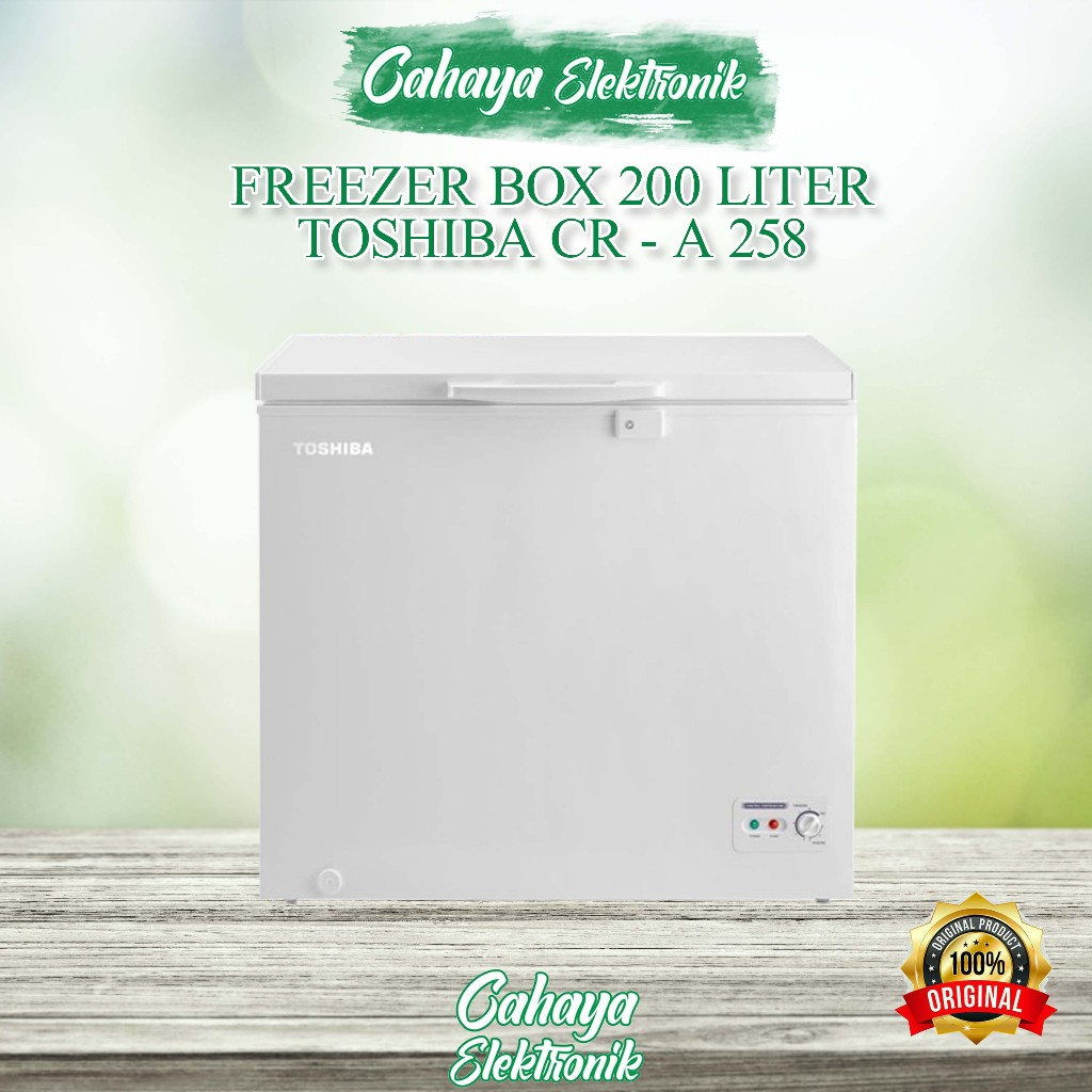 FREEZER CHEEST BOX TOSHIBA CR A 258I KAPASITAS 200 LITER ORIGINAL