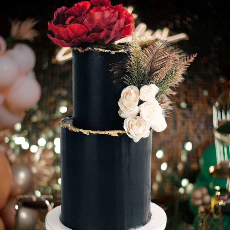 

black gold cake //cake wedding// cake dummy//reflika.cake