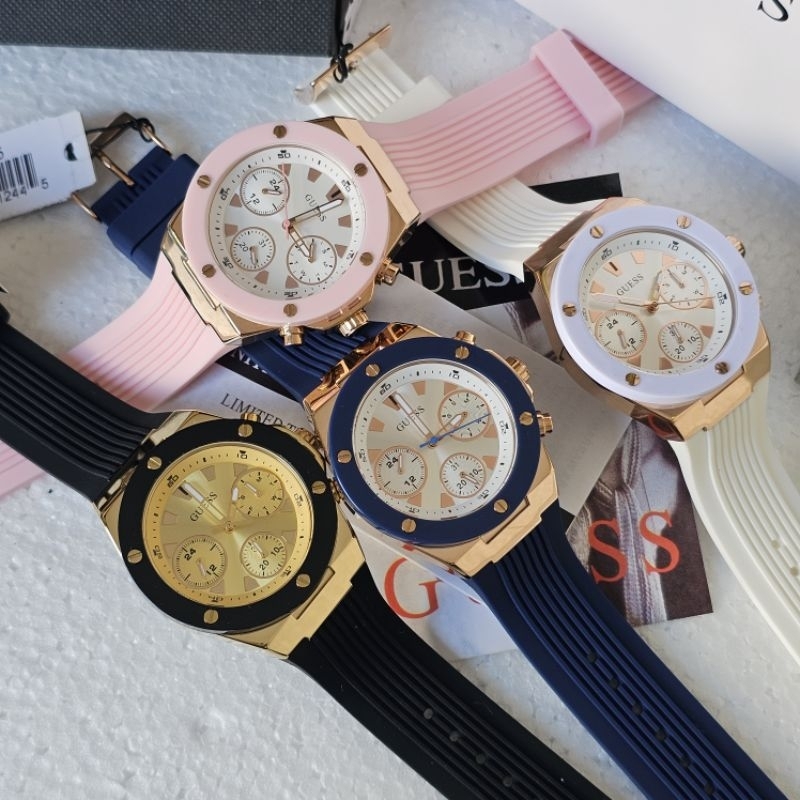 Guess Athena Original GW0030L2 GW0030L3 GW0030L4 GW0030L5 Chrono Tanggal Hari Aktif Jam Tangan Wanit