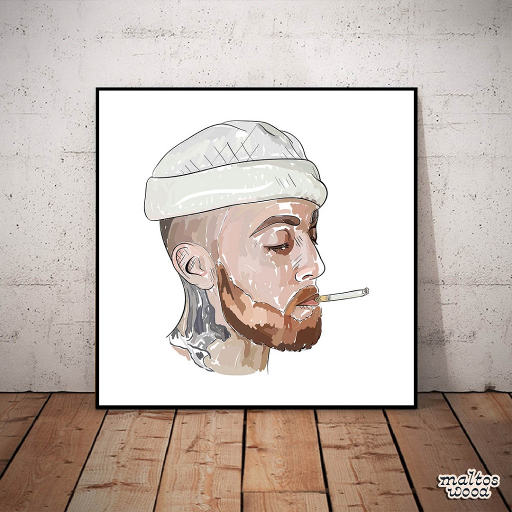 Poster Mac Miller + Frame (Square)