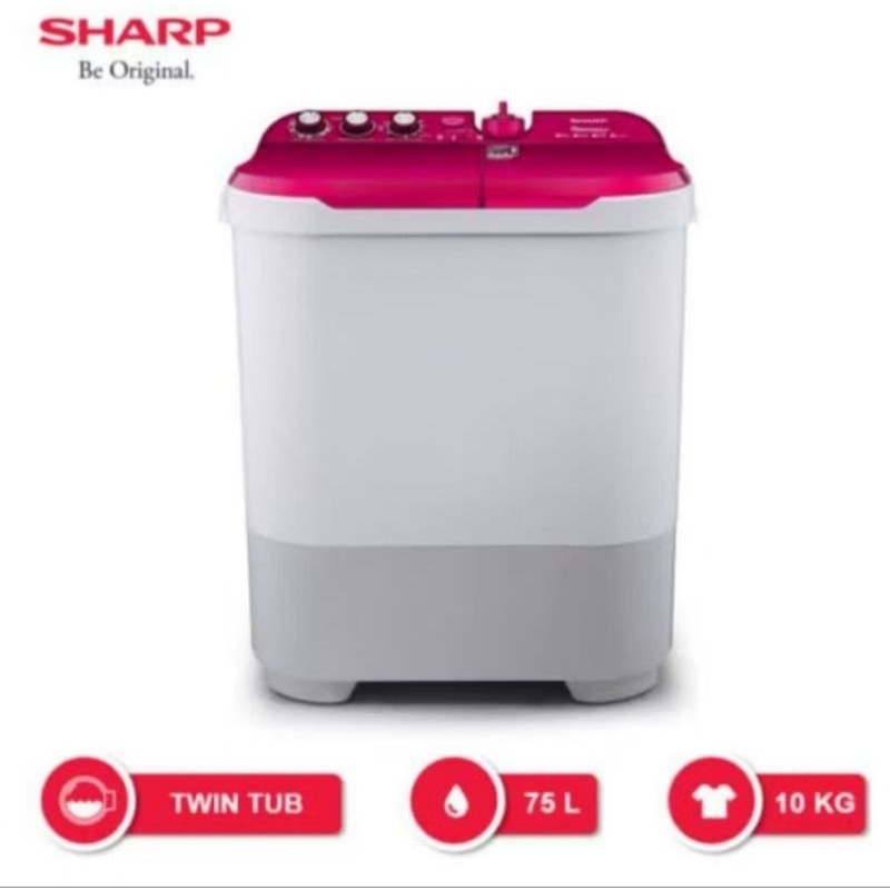 MESIN CUCI SHARP 2 TABUNG 10KG ES-T1090 MESIN CUCI SHARP 10KG