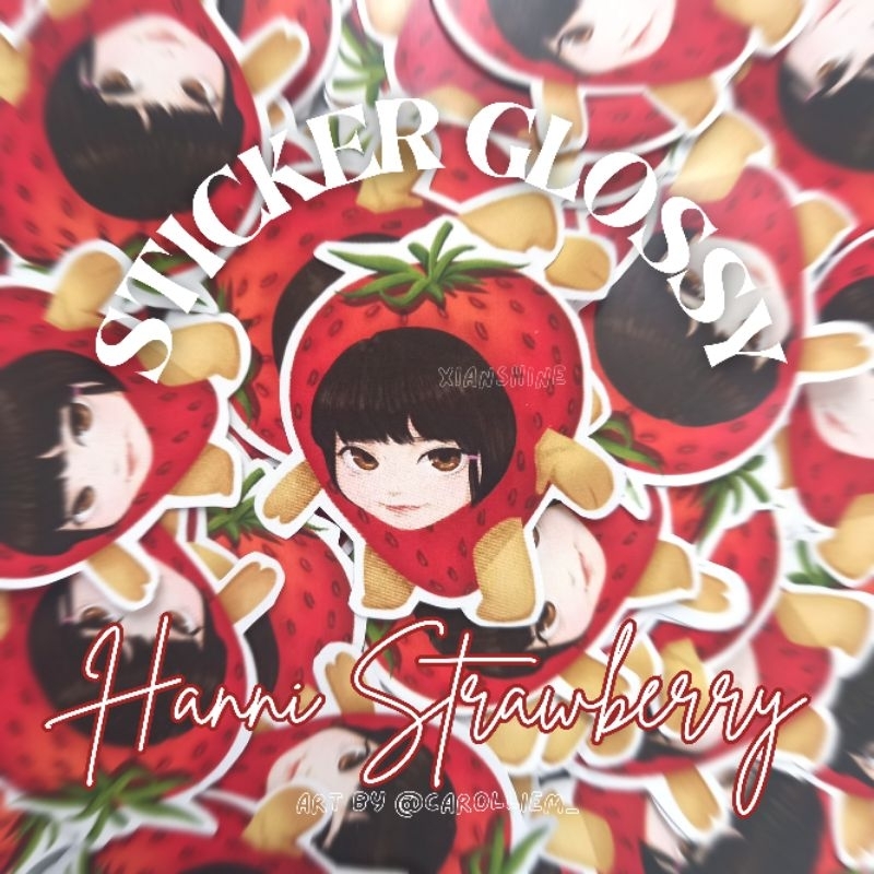 

Sticker HANNI STRAWBERRY NEWJEANS Vinyl Glossy Art by @carolliem_