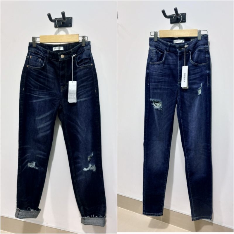 [JASA TITIP] CELANA JEANS GUESS | Mom jeans GUESS | Skinny jeans ripped ORIGINAL 100% STORE