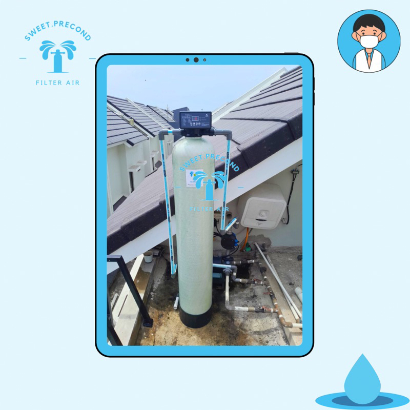 Paket Tabung Filter Air Otomatis 1054" + Media