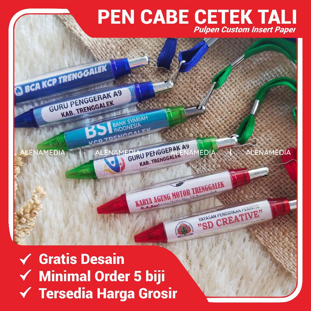 

Pulpen Cabe Tali Promosi Souvenir Ekonomis | Free Desain | Pulpen Custom Gratis Desain | Bolpoin Custom Logo Tulisan | Cetak Ballpoint | Bolpoin Souvenir | Pulpen Custom | Pena Lucu Pernikahan Warna Warni | Pena Gel |