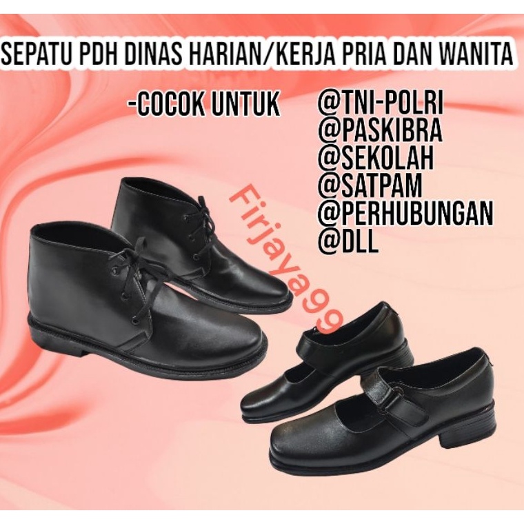 Sangat Nyaman sepatu pdh dinas harian tnipolripaskibrasecuritysepatu pdh pria paskibrasepatu pdh wan