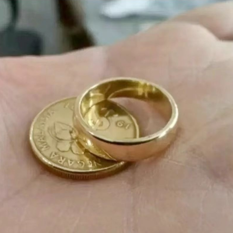 Cincin viral, cincin koin Malaysia asli tidak muda luntu, cincin koin logam tahun 1991, cincin pria 