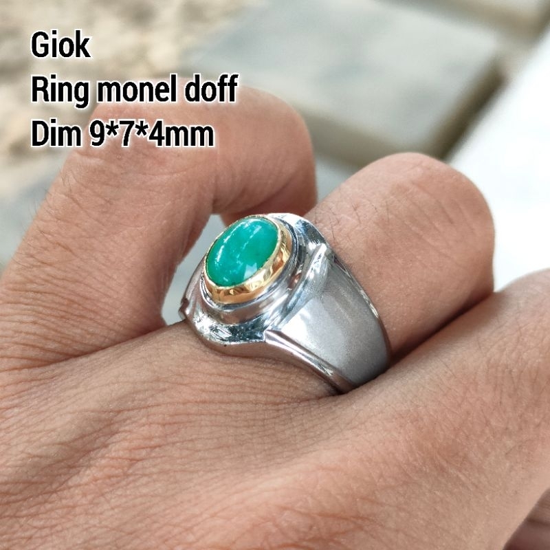 CINCIN BATU GIOK KECIL RING MONEL DOFF
