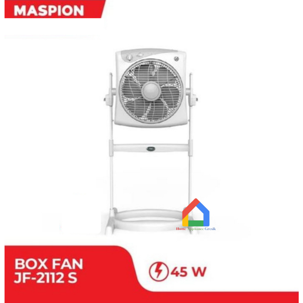 Kipas Angin Box Fan Standing Maspion 12 Inch JF-2112 S / Box Fan Standing Maspion JF2112S