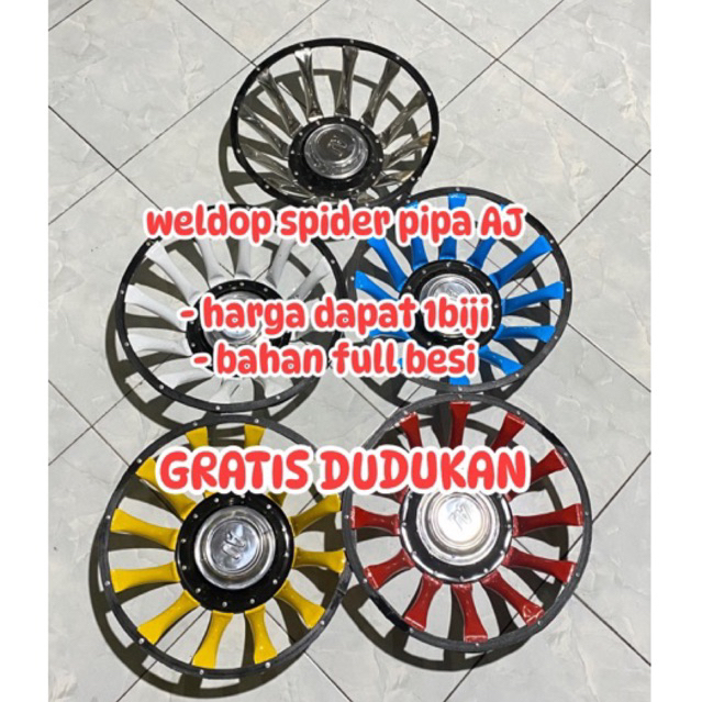 1pcs weldop spider Pipa bulat AJ Ring16 belakang