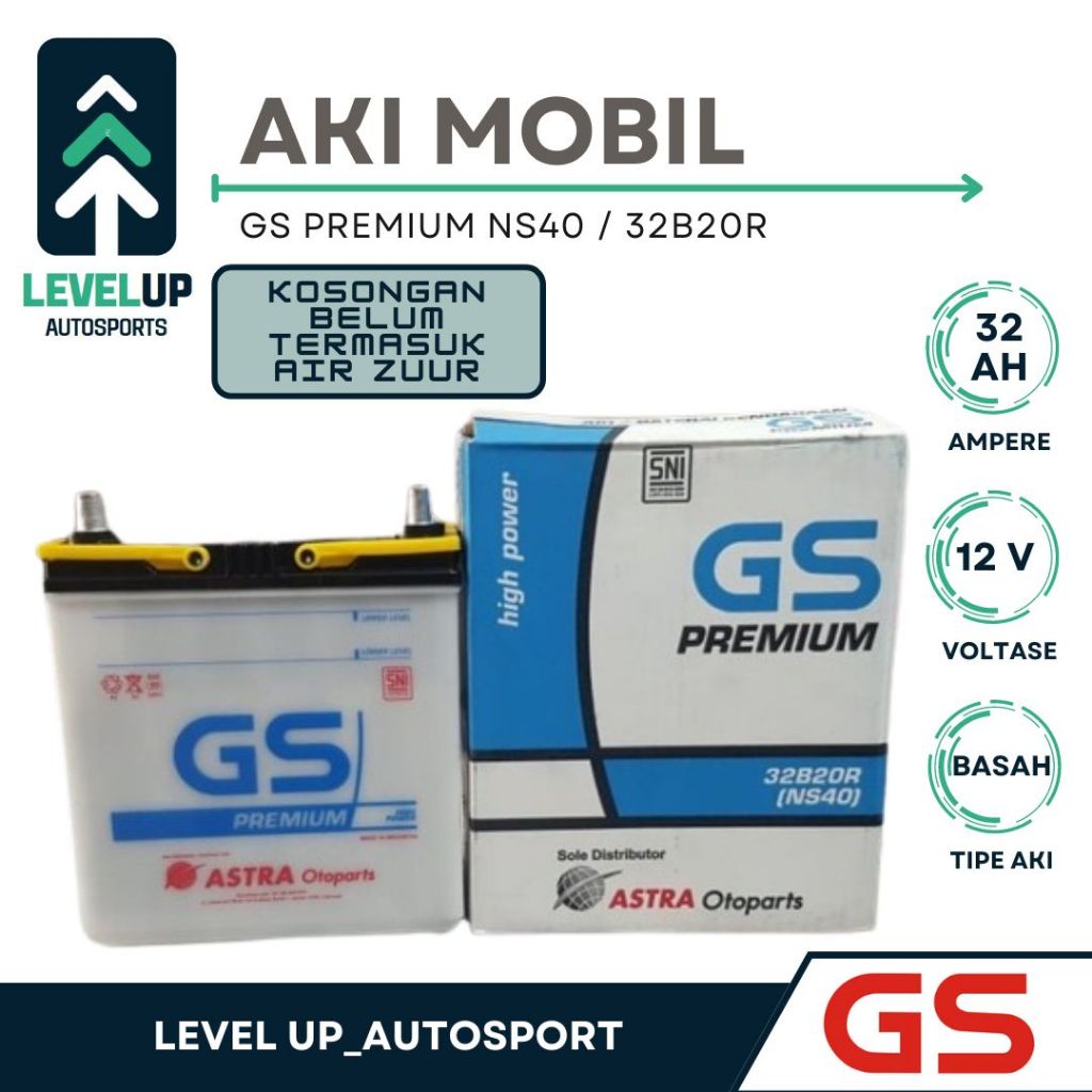 Aki Mobil GS Astra Premium 32B20R / NS40