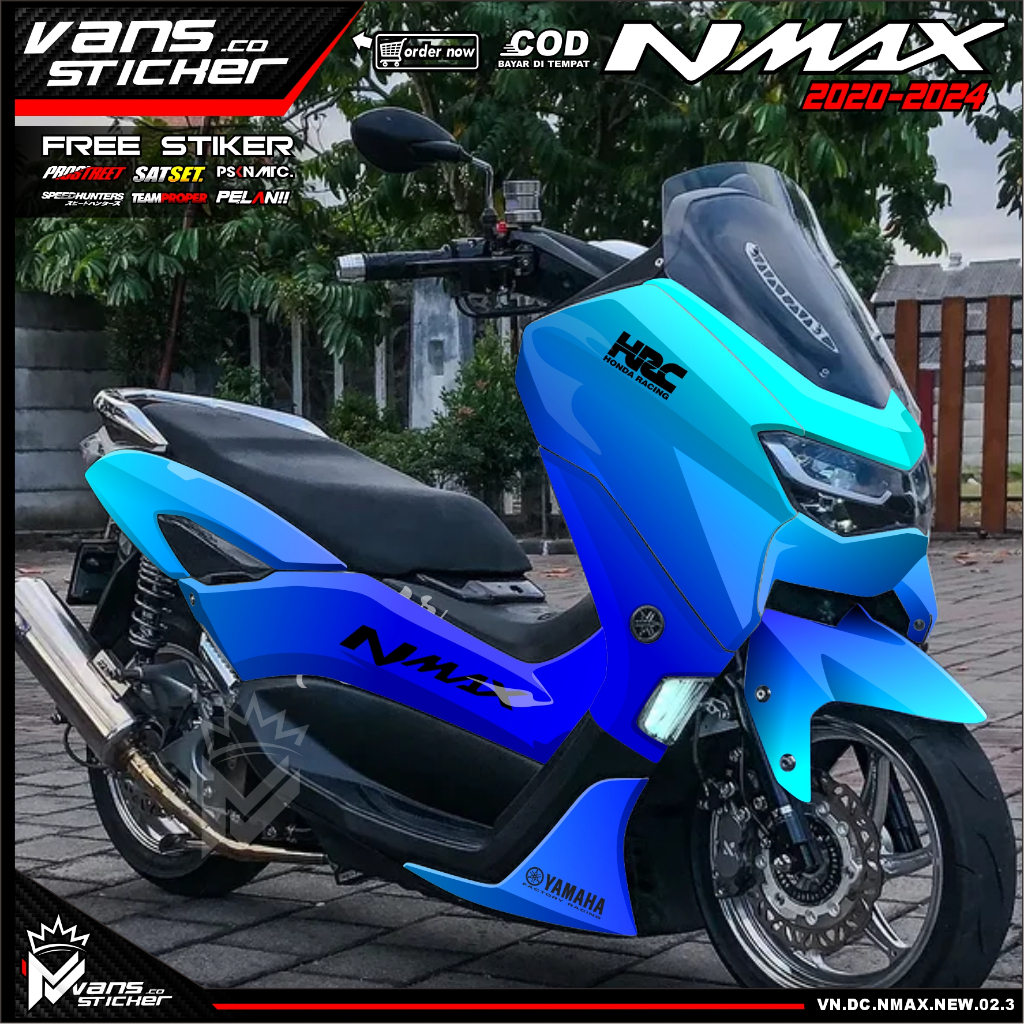 Stiker Decal YAMAHA NMAX NEW 2020 2021 2022 2023 2024 - Sticker Full Body NMAX NEW Motif Bunglon Sim