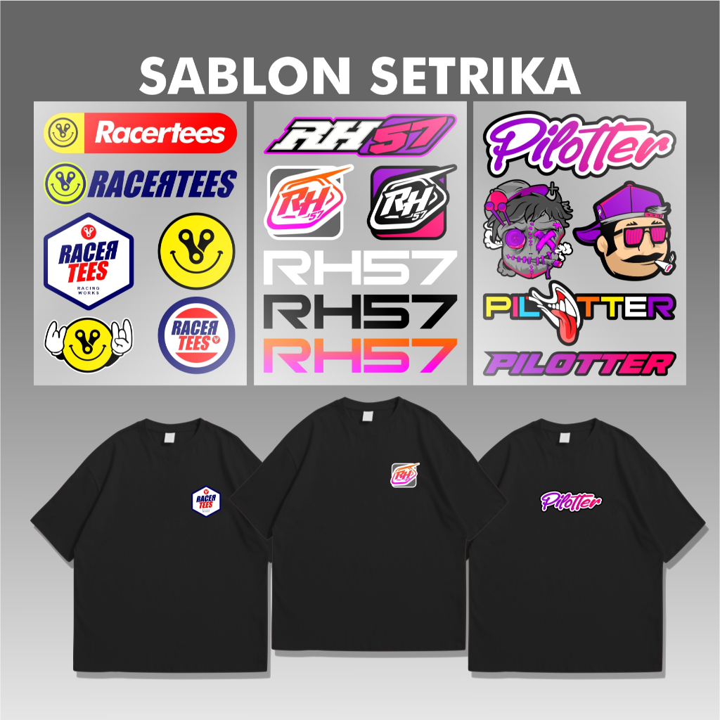 

Sticker Pack Racing Sablon Setrika DTF Kaos Distro Tema Racing PART 1 - Sablon Satuan Custom Desain Logo Brand Racertees RH Pilotter Terbaru