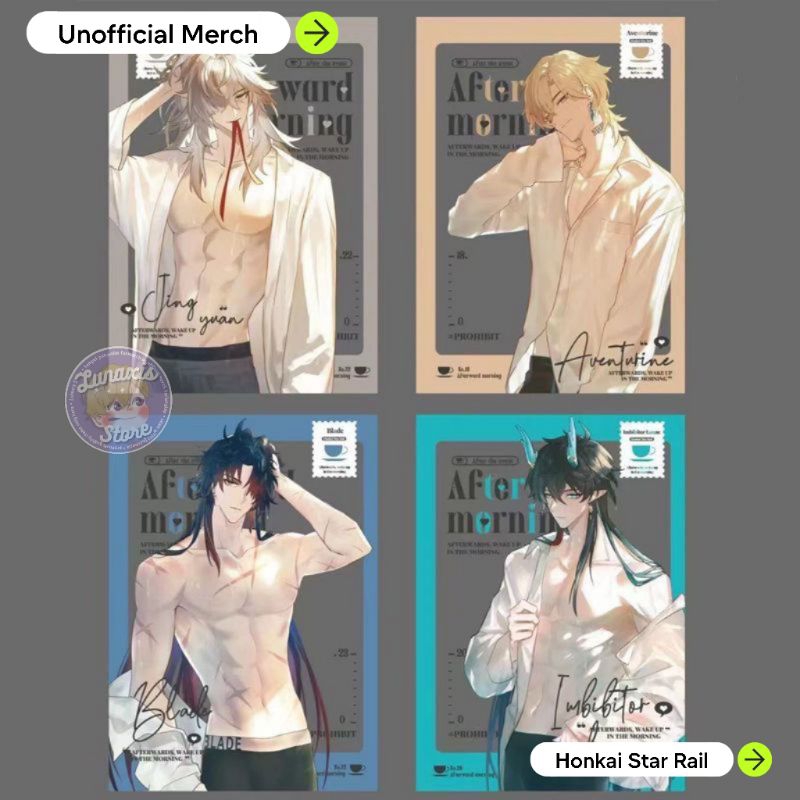 (FLASHSALE) Unofficial Merch Kartu Akrilik Honkai Star Rail Jingyuan Aventurine Blade Danheng IL edi