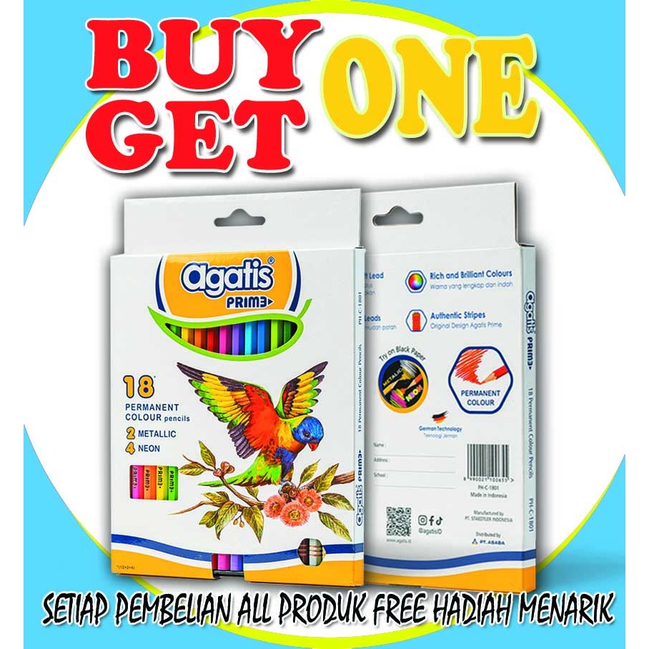 

PENSIL WARNA AGATIS MURAH 18 WARNA PREMIUM