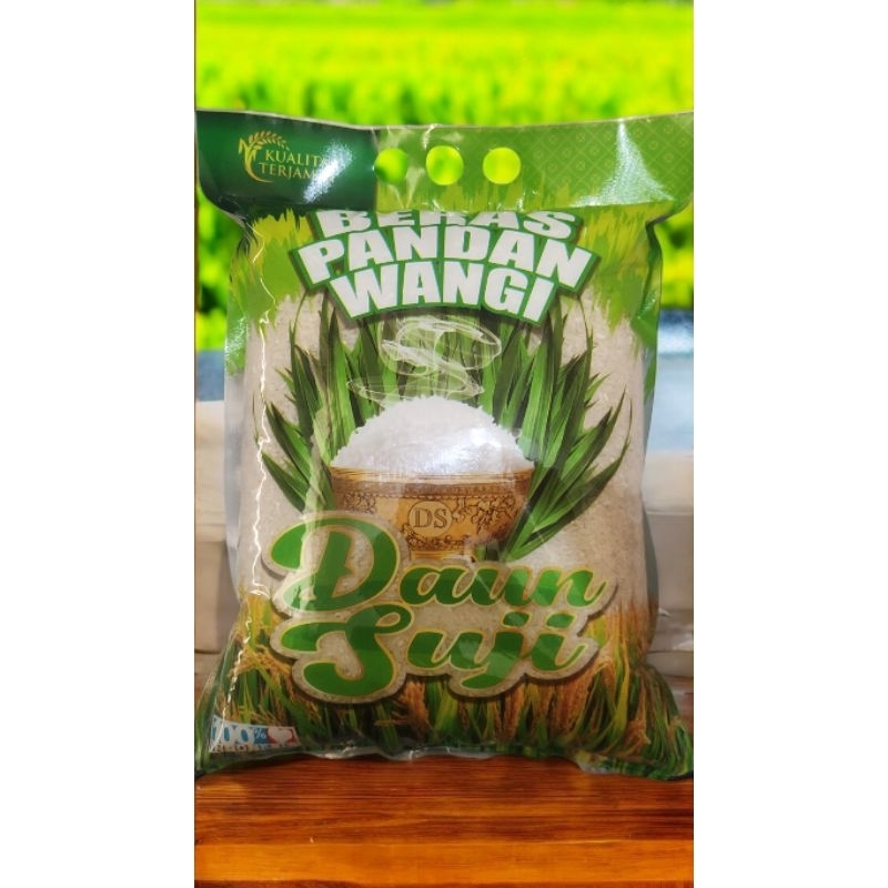 

Beras Premium Daun Suji Pandan Wangi 5 Liter Murah Berkualitas Putih Bersih Mekar Puleun