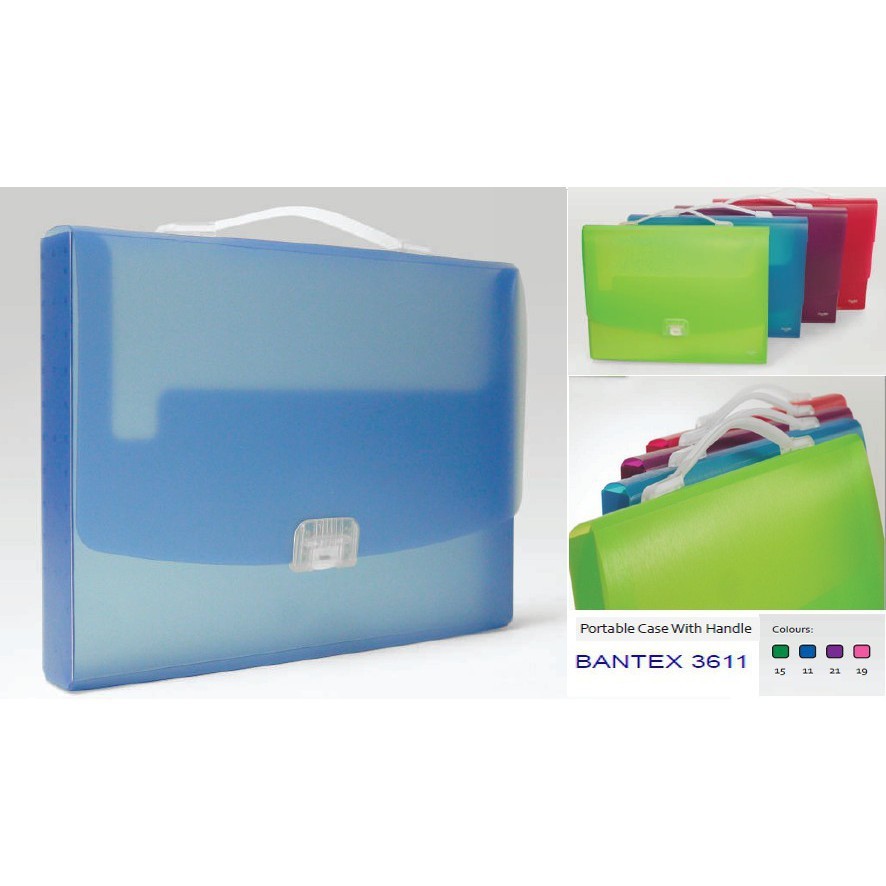 

Bantex Portable Case with Handle Tempat Dokumen Folio / Tas Penyimpanan Berkas Dokumen #3611