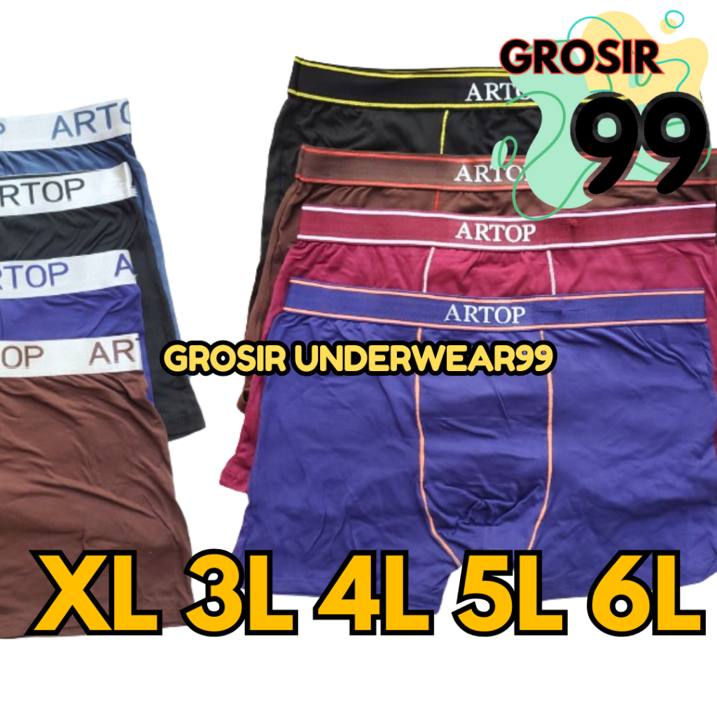 PAKET 6 PCS CD Boxer Pria Premium Jumbo Artop GROSIR99