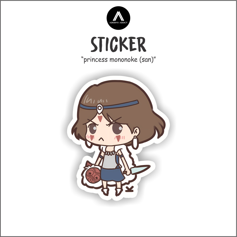 

STICKER SATUAN -GHIBLI (PRINCESS MONONOKE) - STICKER AESTHETIC HELM, LAPTOP, AKSESORIS HP, ANTI AIR DAN MOTIF.