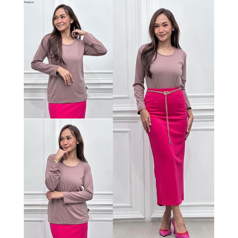 KAOS INNER WANITA POLOS LENGAN PANJANG 10052707