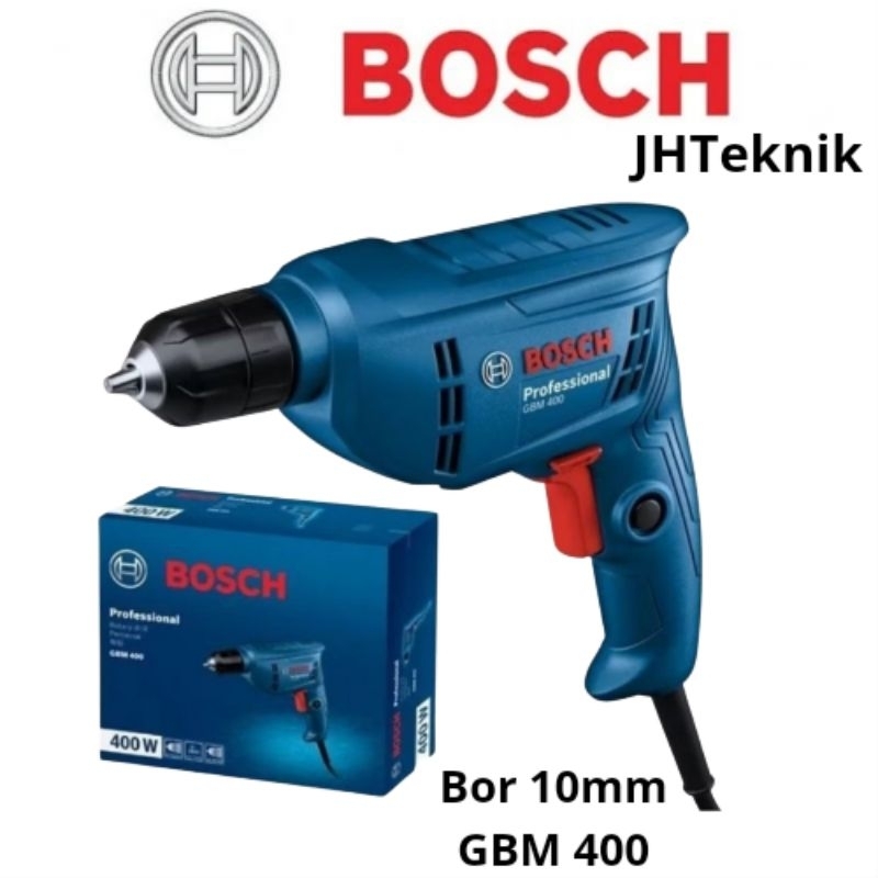 JHTeknik Mesin Bor 10mm BOSCH GBM 400/Mesin Bor Listrik 10mm 400 watt Bosch gbm 400/Mesin Bor Tangan