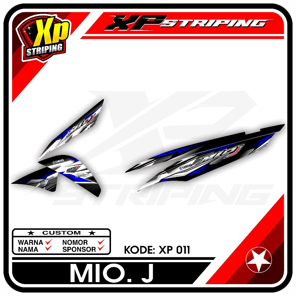 Striping Mio J - Sticker Striping Yamaha Mio J Desain Racing XP.11