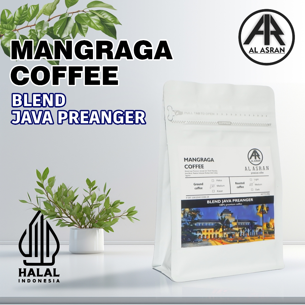 

AL ASRAN Kopi Mangraga Blend Java Preanger 200g Premium Coffee 100%