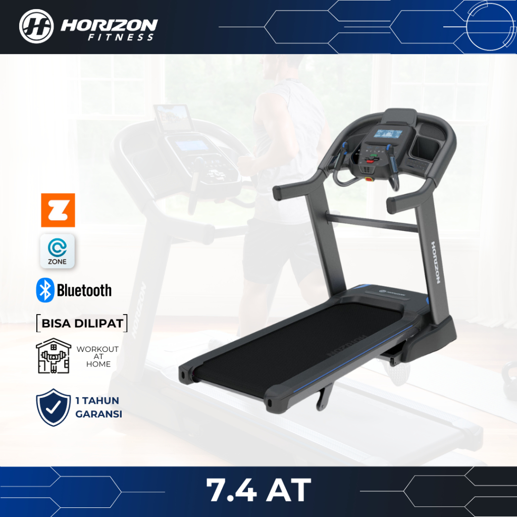 Alat Fitness Horizon Fitness Treadmill 7.4AT Treadmill Lipat / Treadmill Listrik / Treadmill Elektri