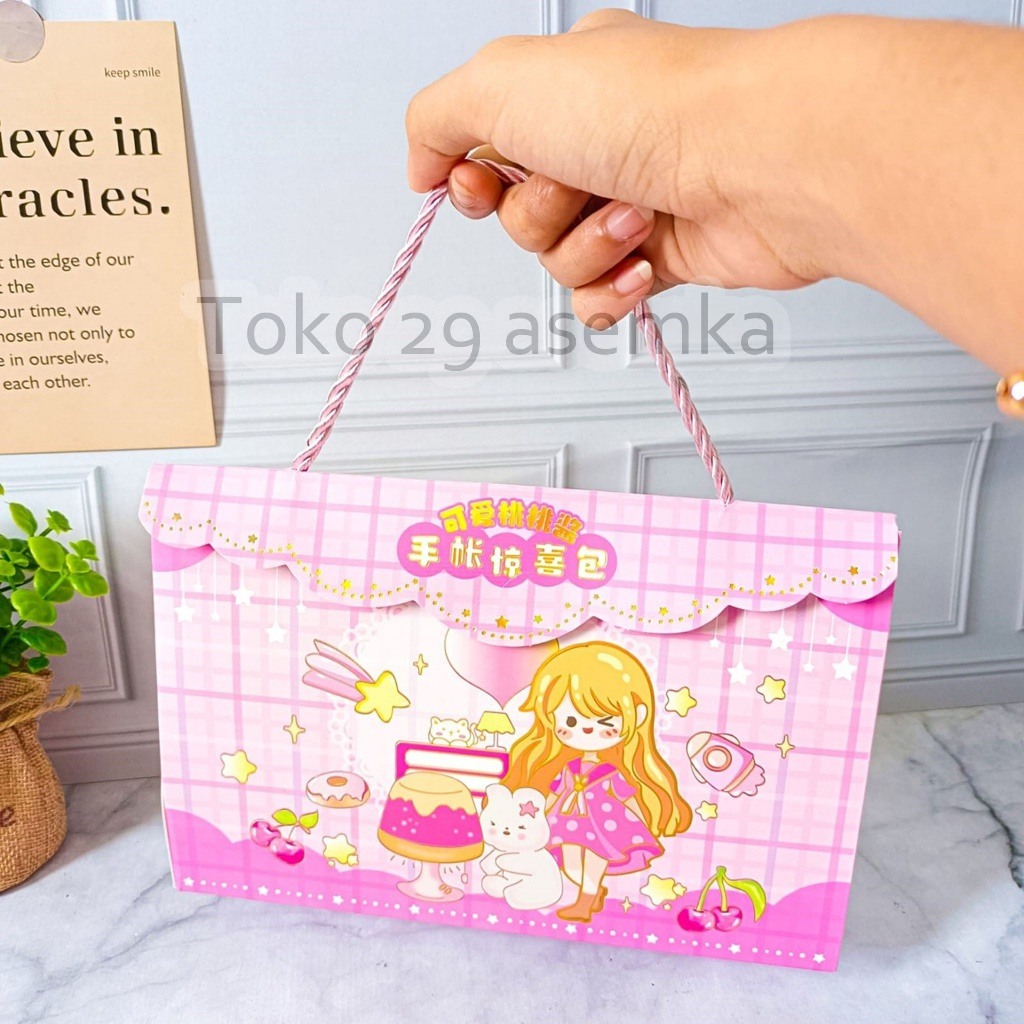 

SET Sticker Kode SZ-65 (Goodie Bag wsn001) WASHI TAPE STIKER SET STICKER BENTUK TAS WANITA LUCU