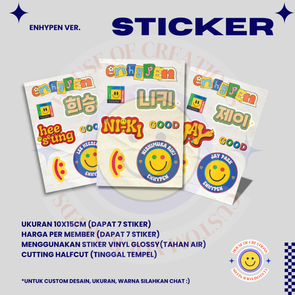 

(7PCS) Stiker KPOP ENHYPEN Sticker KPOP ENHA