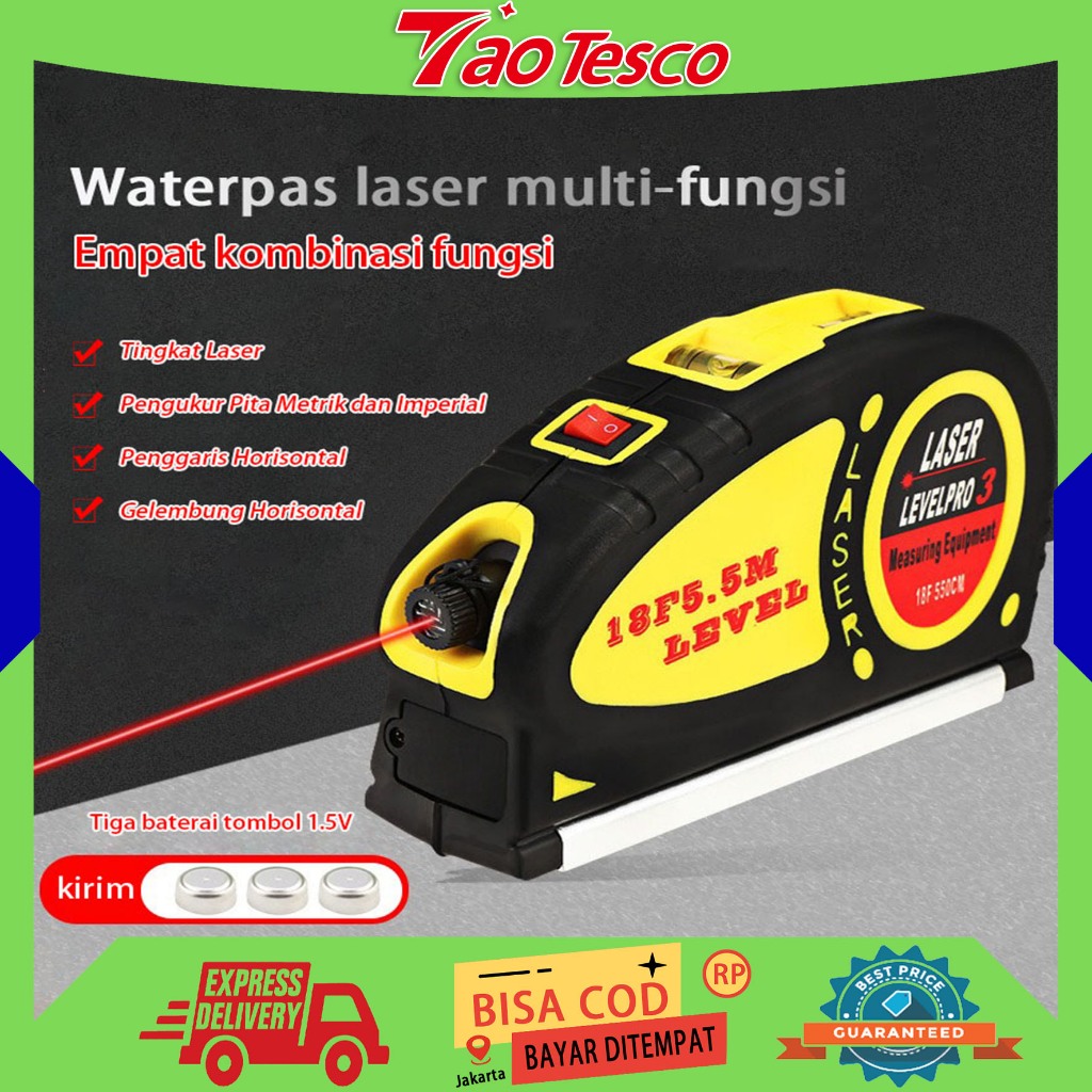 (ORI,COD)Pita Pengukur Laser Inframerah Inframerah tingkat 90 derajat Sudut laser sudut silang