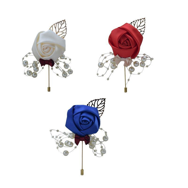 Groom Corsage Jas Flower Brooch Yang Halus Bros Bunga Jas Bros Jas Pria Wanita Untuk Wedding