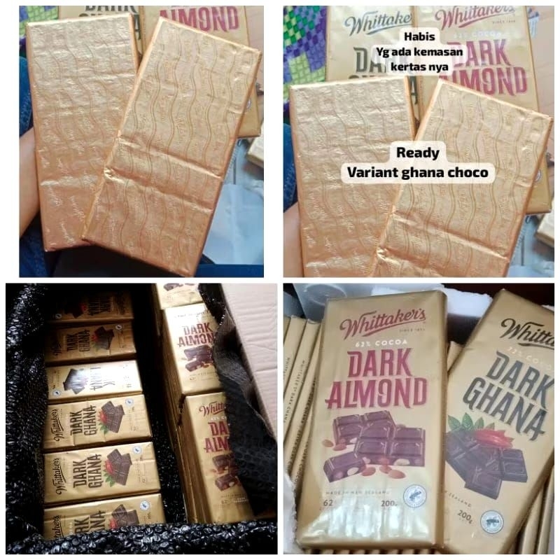 

coklat whittaker's varian dark ghana 200g