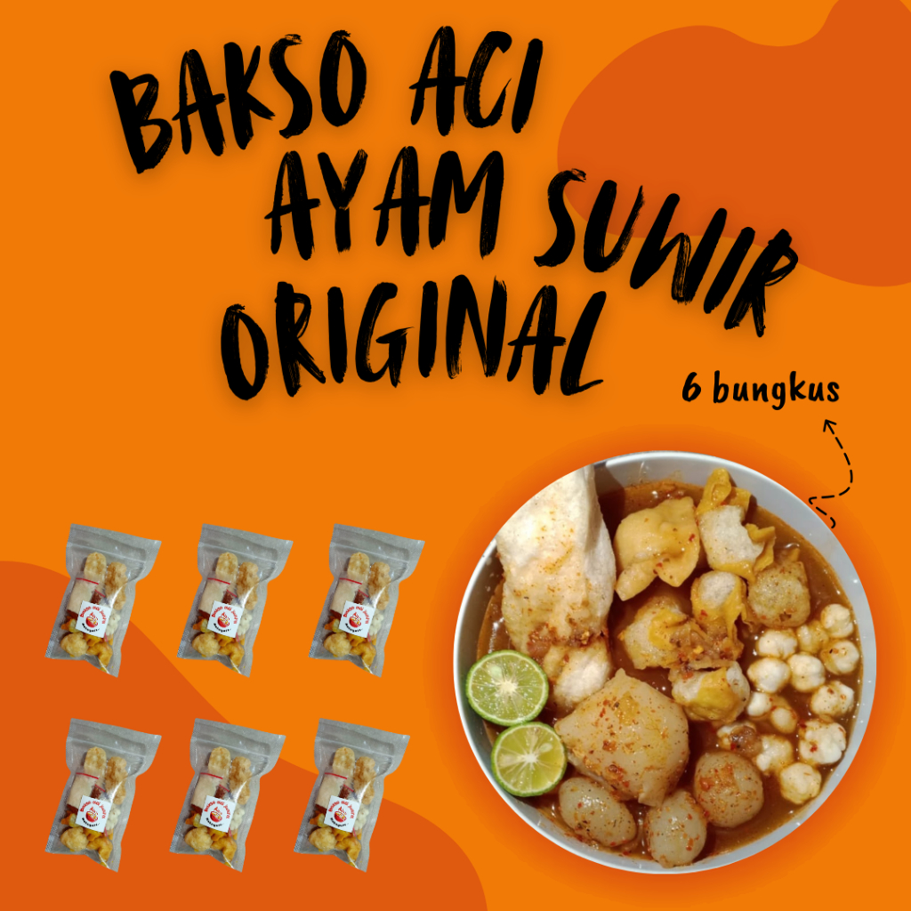 

ISI 6 BUNGKUS BOCI AYAM SUWIR ORIGINAL BASO ACI KUAH PEDES GURIH