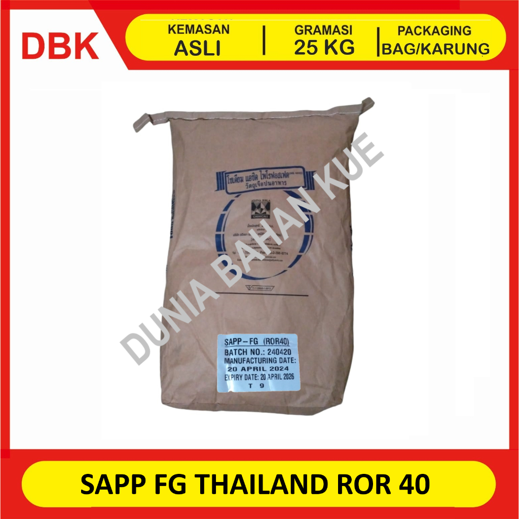 

(KHUSUS GOSEND/INSTANT) SODIUM ACID PYROPHOSPATE / SAPP ex. THAILAND ROR 40 - 1 BAG 25 KG