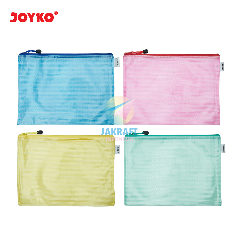 

(1 Pcs) Document Bag Jaring Zipper JOYKO DCB-33 A4 Warna Warni Mix Semi Clear Transparan Makalah Skripsi Proposal Thesis Presentasi Stationery Pouch Resleting Tahan Air