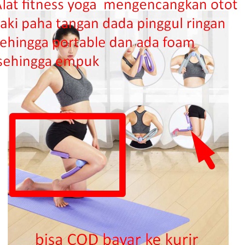 PROMO BESAR Alat fitness yoga mengencangkan otot kaki paha tangan dada pinggul ringan sehingga porta