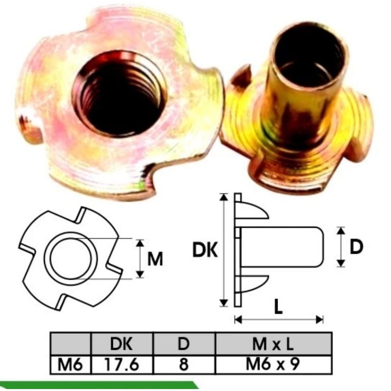 Baut jangkar tanam kayu  baut cakar M6 baut cakar kayu baut jangkar kayu