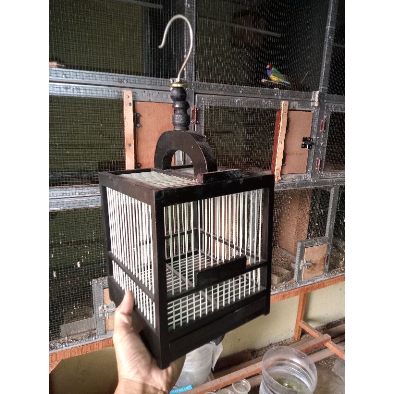 Sangkar mini ruji fiber untuk burung kecil