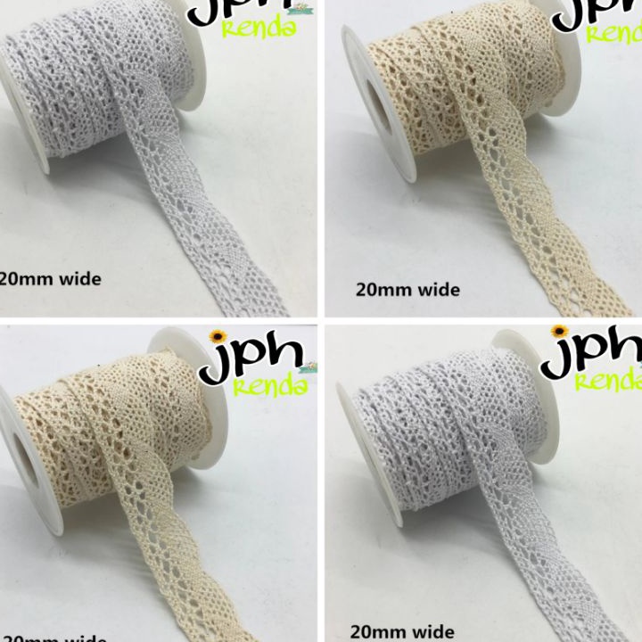 

SPESIAL AWAL TAHUN isi 1yard renda rajut lebar 2cm renda rajut kipas