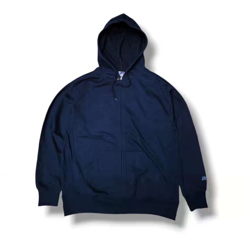 Zip hoodie russel usa blank jacket navy