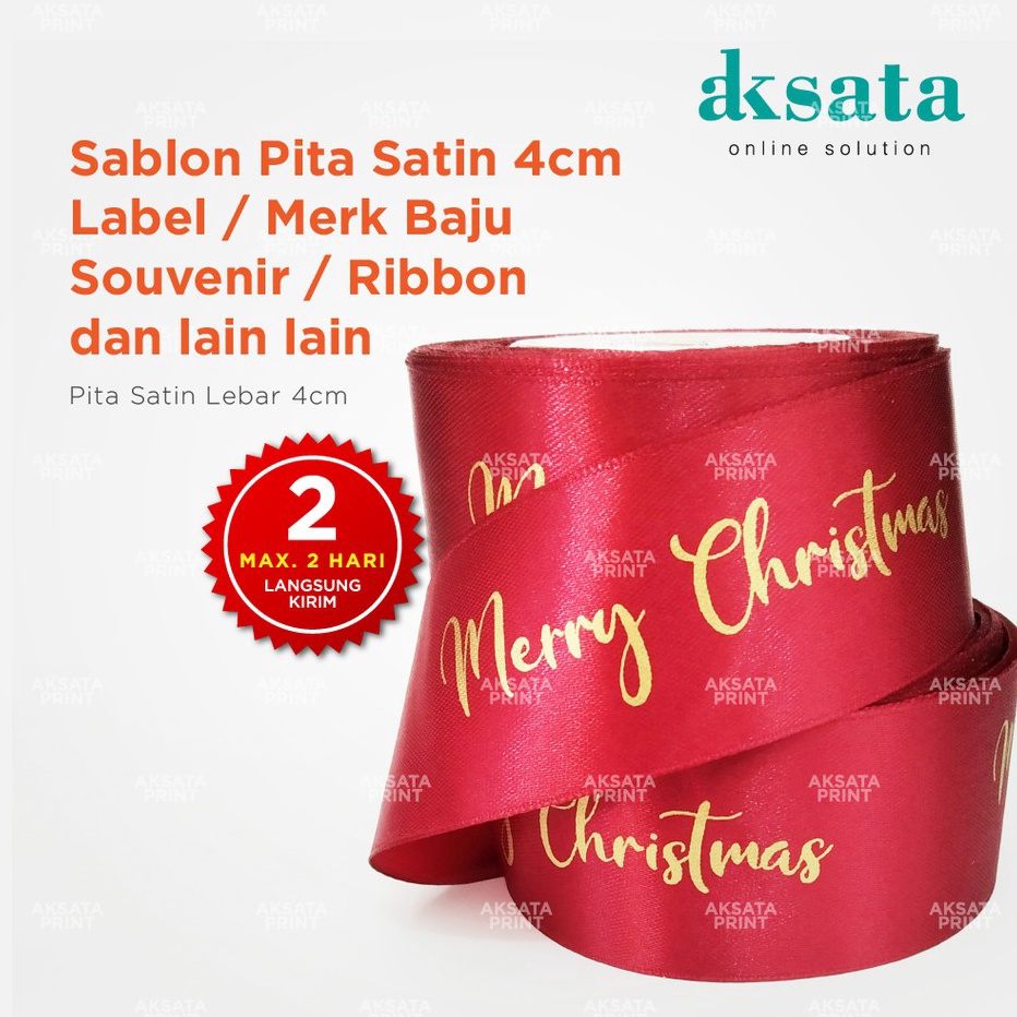 

CUCIGUDANG Pita Hampers Pita Kado CookiesDessert Box Label Baju Label Hijab Label Masker Pita Satin Grosgrain 4cm